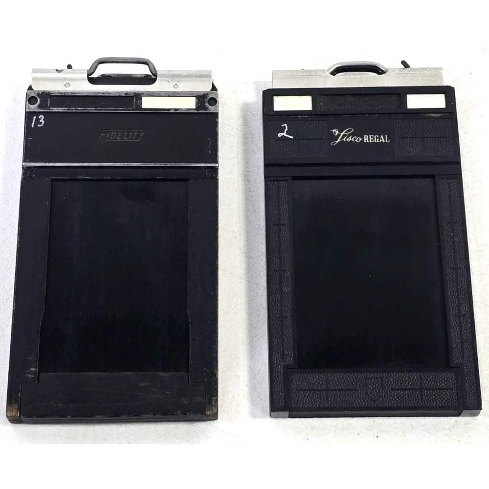 2 Vintage Lisco Regal 2-1/4 x 3-1/4 Cut Sheet Film Holders 2x3 Camera
